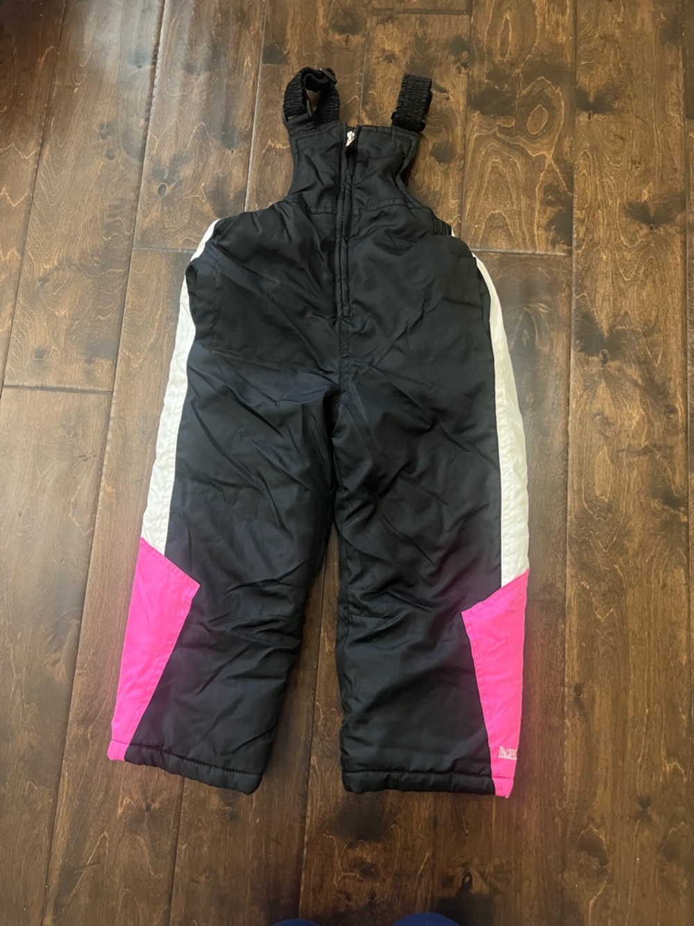 Pacific Trail Black Bib Snow Pants with Pink Trim